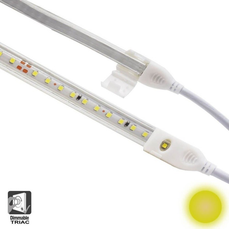 10W 220V AC SMD 2835 120 LED / M Warm White IP65 - 10mm