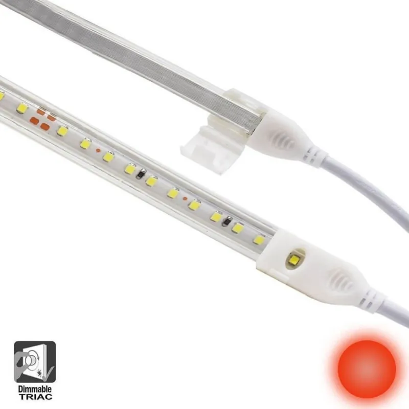 10W 220V AC SMD 2835 120 LED / M Warm White IP65 - 10mm
