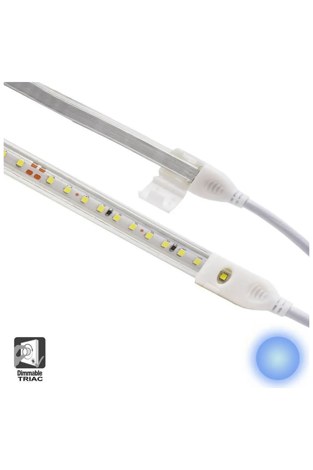 10W 220V AC SMD 2835 120 LED / M Warm White IP65 - 10mm