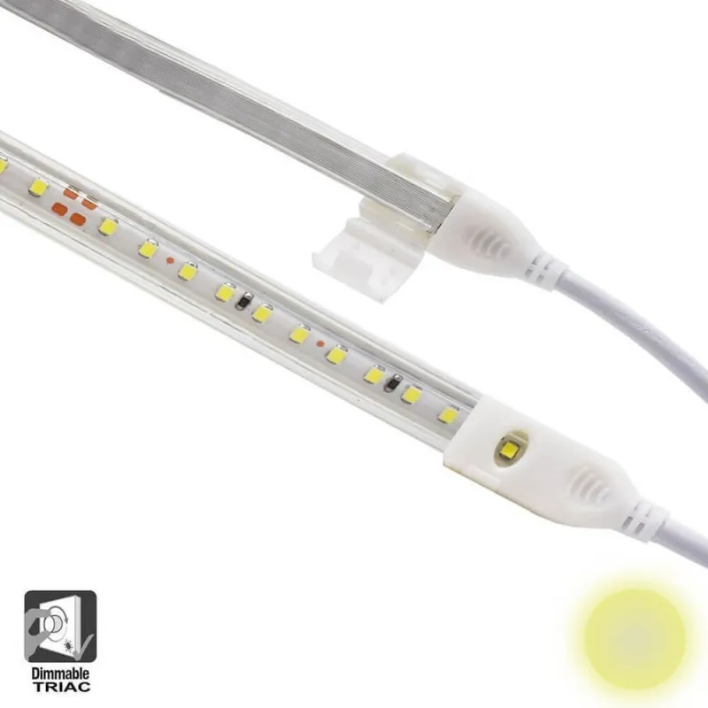 10W 220V AC SMD 2835 120 LED / M Warm White IP65 - 10mm