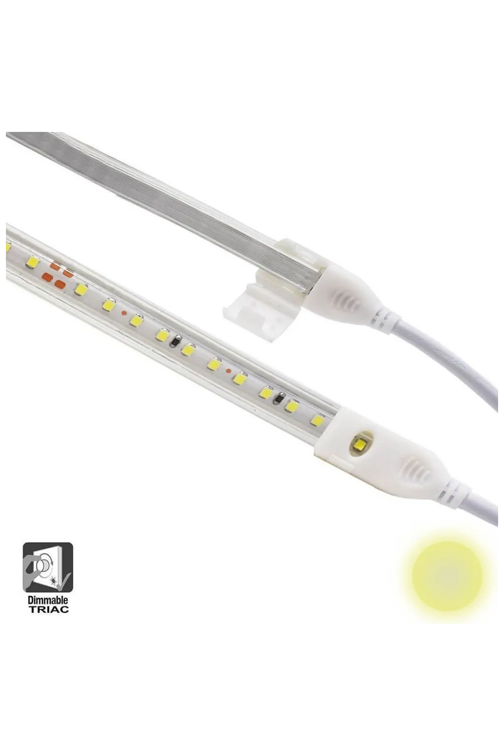 10W 220V AC SMD 2835 120 LED / M Warm White IP65 - 10mm