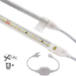 10W 220V AC SMD 2835 120 LED / M Warm White IP65 - 10mm