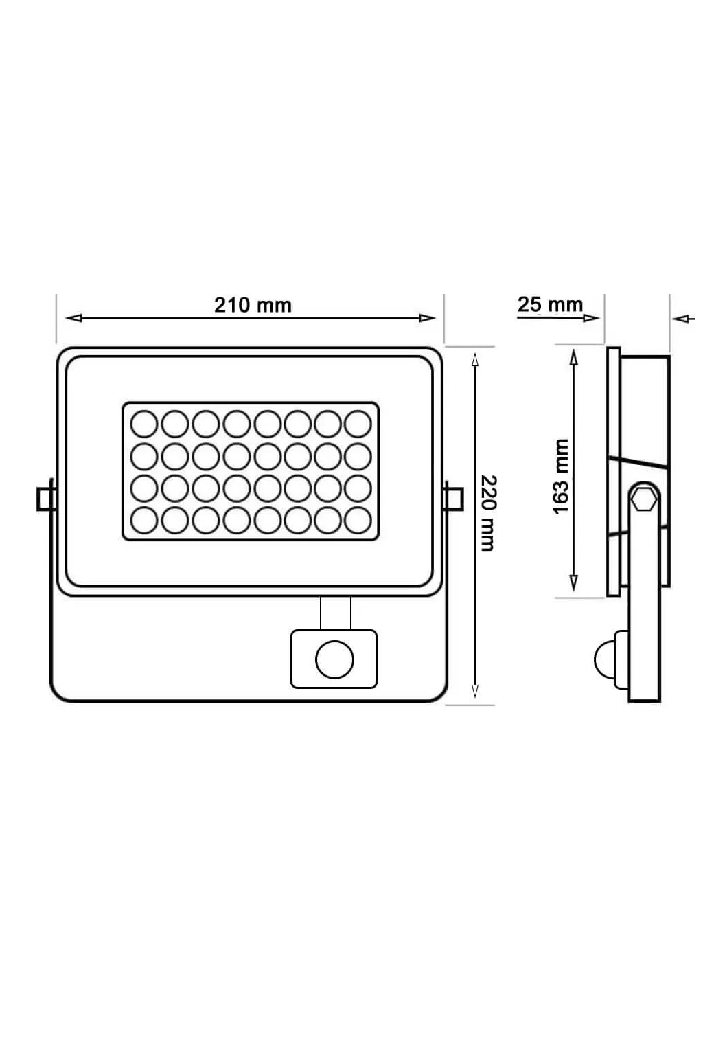 Foco Proyector LED 50W NEW AVANT OSRAM CHIP DURIS E 2835 - Sensor Movimiento PIR