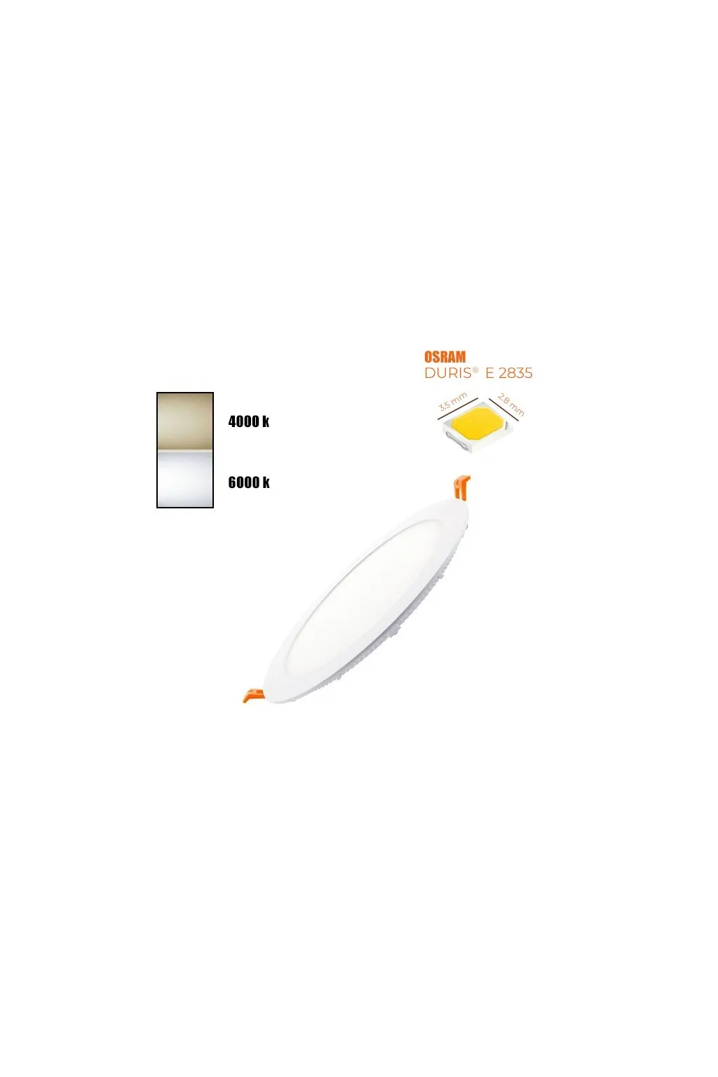 Placa Slim LED Circular 18W OSRAM Chip