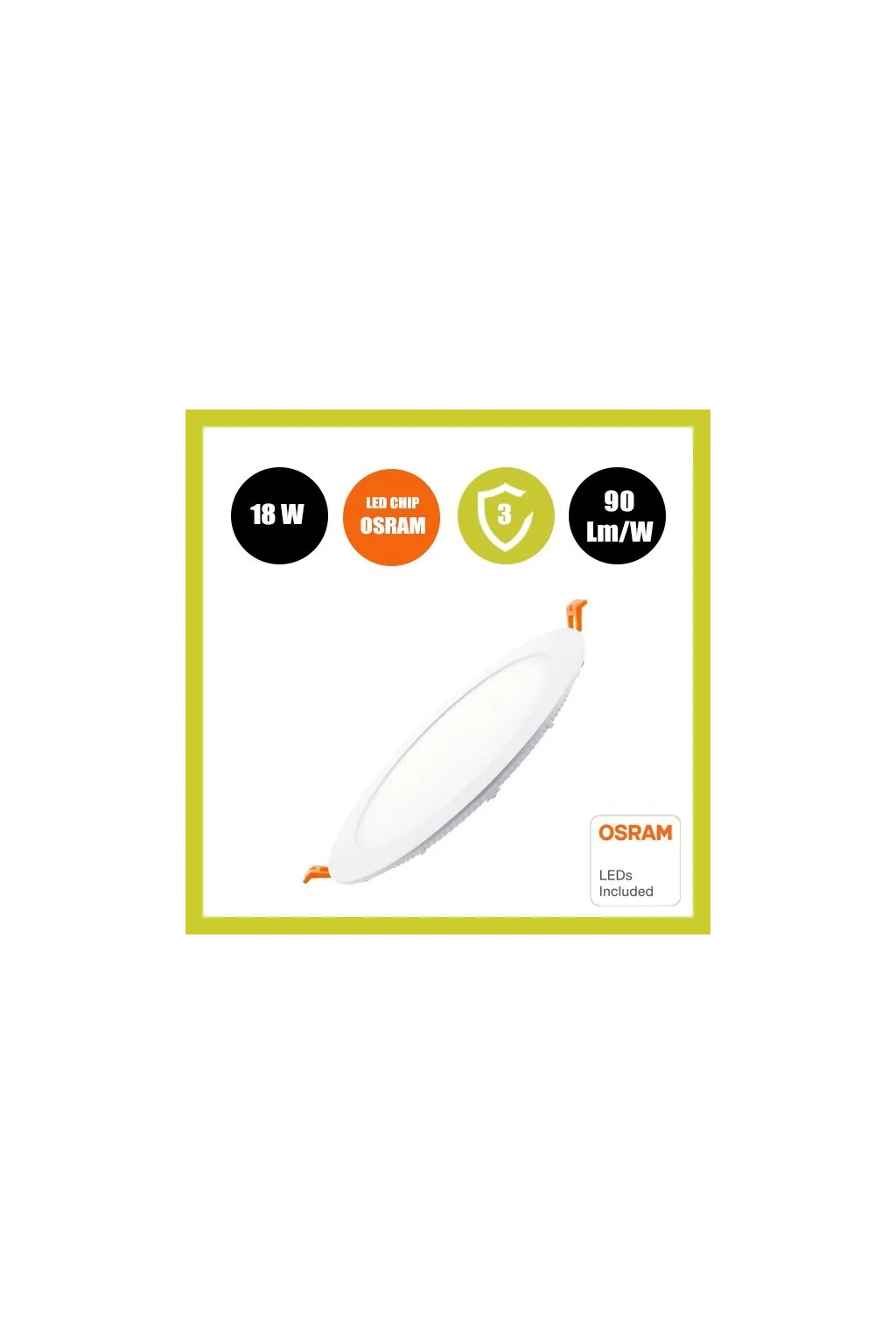 Placa Slim LED Circular 18W OSRAM Chip