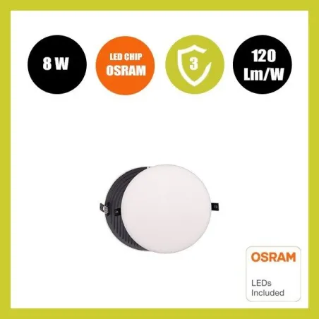 Downlight LED 8W - Frameless QUASAR - OSRAM CHIP DURIS E 2835 - CCT