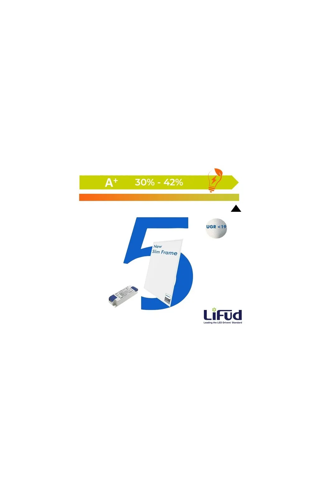 PANEL LED 60X60 UGR CON DRIVER LIFUD REGULABLE DALI