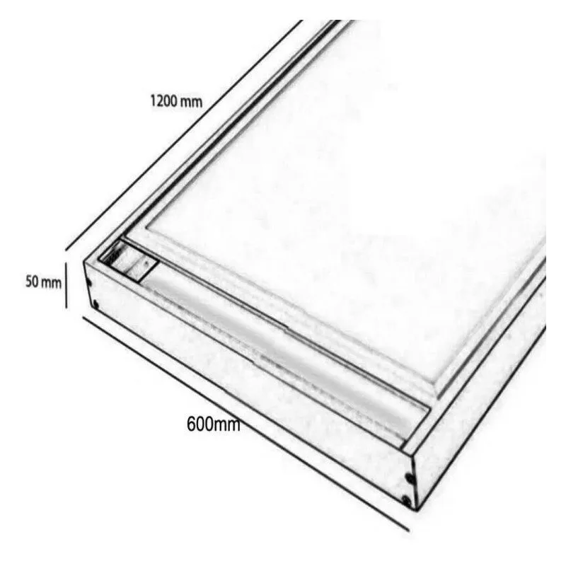Kit de superficie de Panel 120x60 blanco