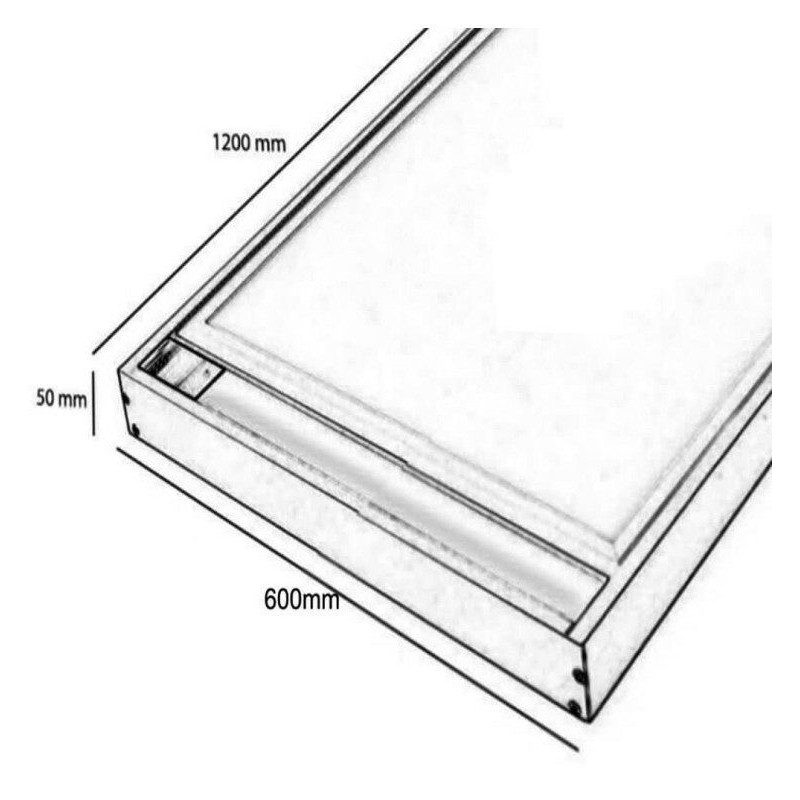 Kit de superficie de Panel 120x60 blanco