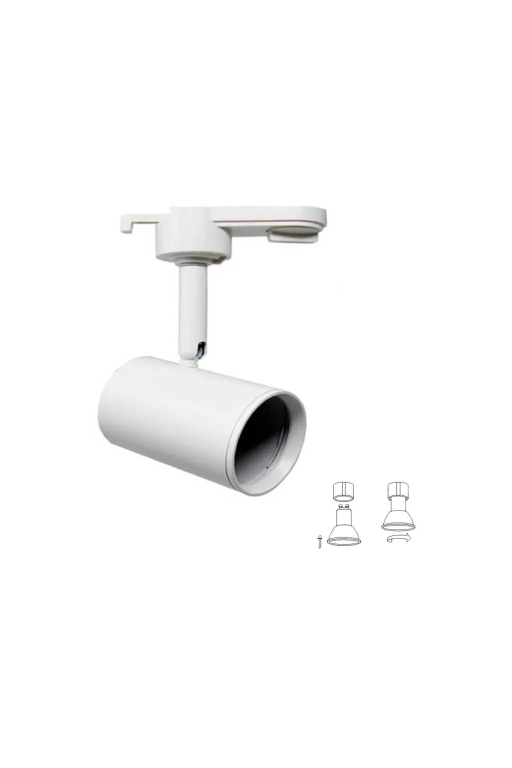 Foco de Carril BLANCO para Lámpara GU10