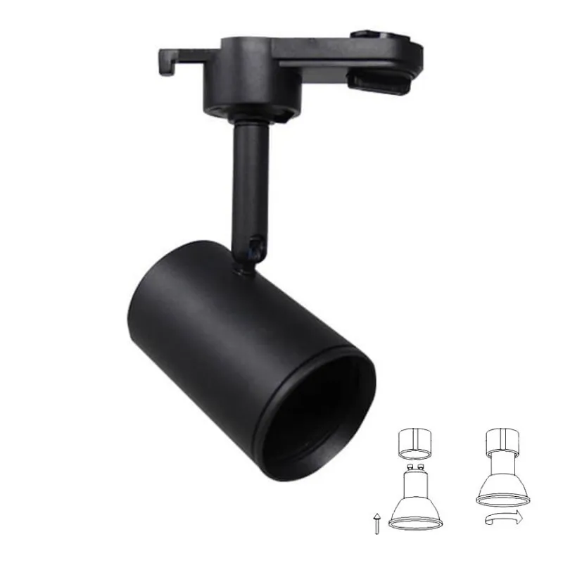 Spot rail noir - culot GU10