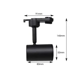 Spot rail noir - culot GU10