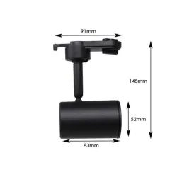 Spot rail noir - culot GU10