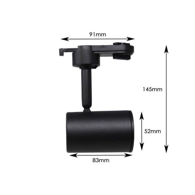 Spot rail noir - culot GU10