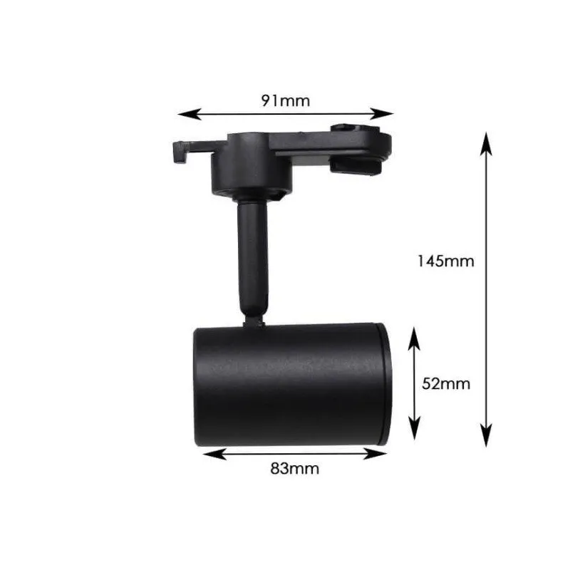 Spot rail noir - culot GU10