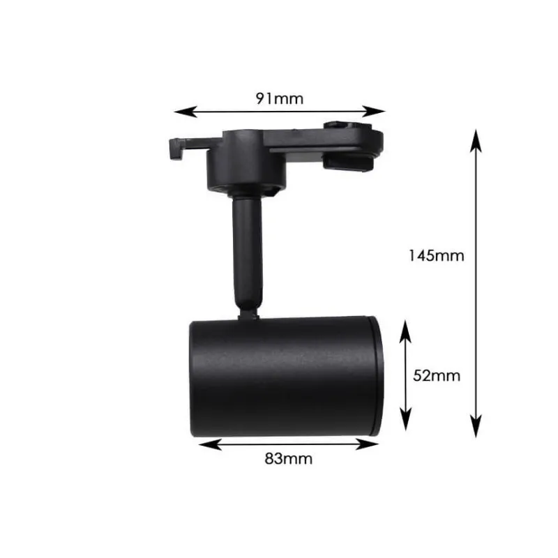 Spot rail noir - culot GU10