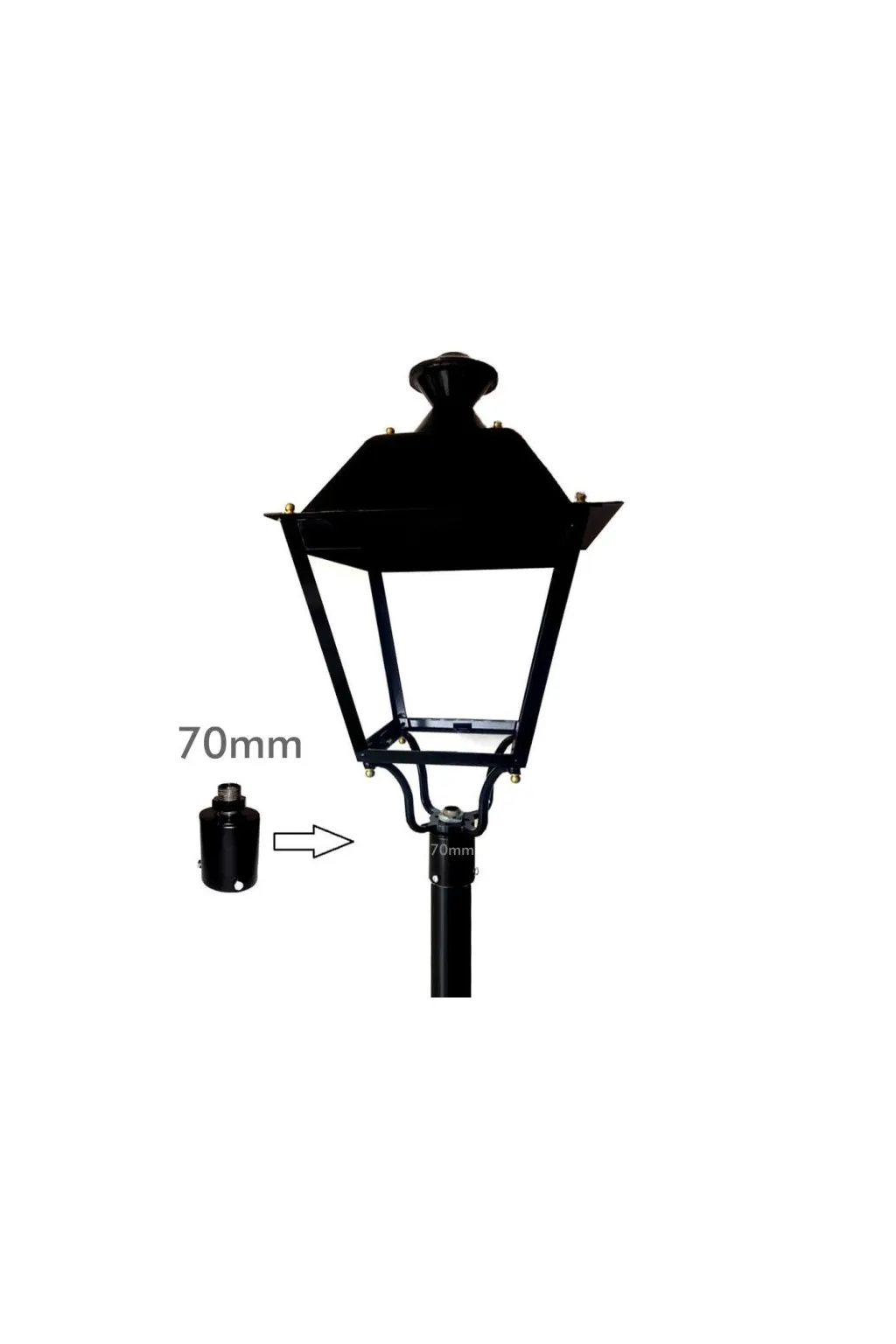 Soporte de acoplamiento para columna farola LED