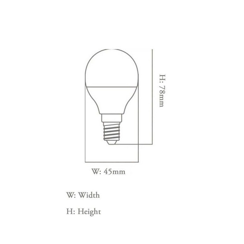 Bombilla LED 6W E27 G45 220º - OSRAM Chip