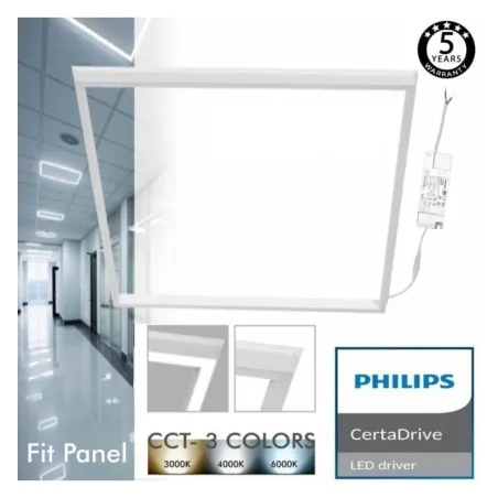 FIT Dalle LED - 60x60 - 40W   - cadre blanc - CCT