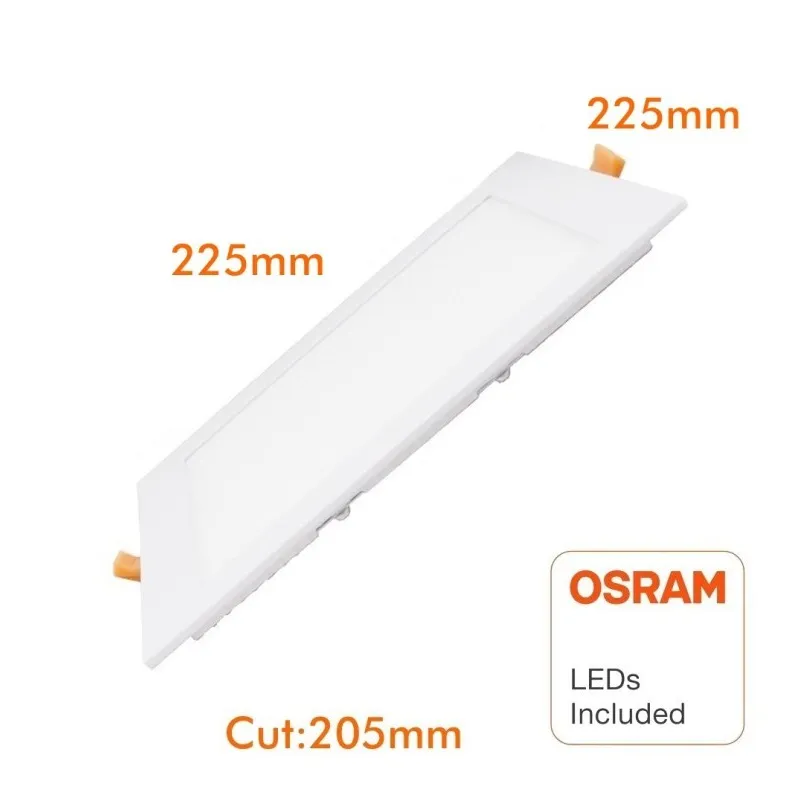 Placa Slim LED Cuadrada 20W OSRAM Chip