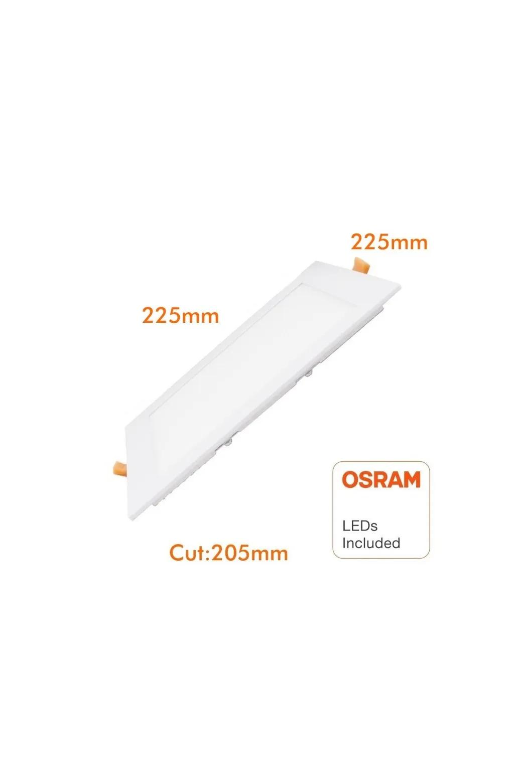 Placa Slim LED Cuadrada 20W OSRAM Chip