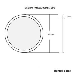Downlight Circular ajustável 20W LED Slim Board - OSRAM CHIP DURIS E 2835