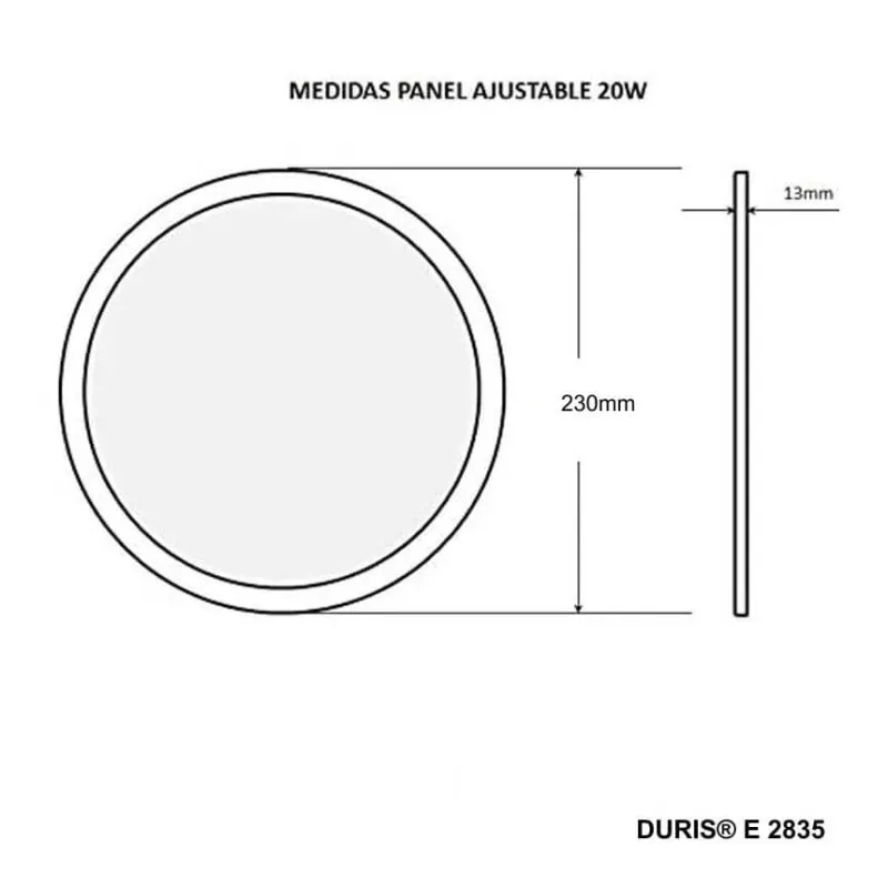 Downlight LED Rond 20W - Ajustable  - OSRAM CHIP DURIS E 2835