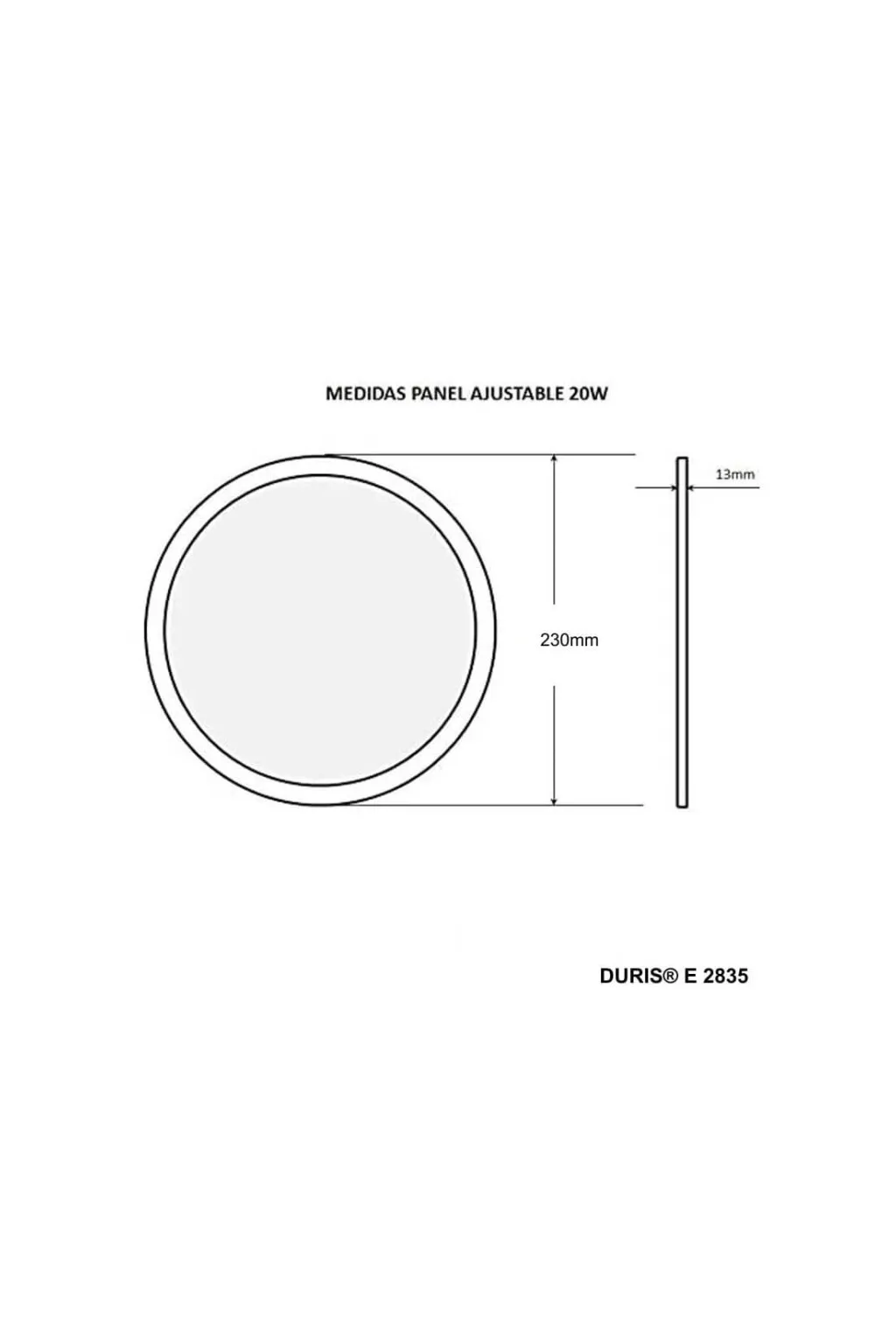 Downlight LED Rond 20W - Ajustable  - OSRAM CHIP DURIS E 2835