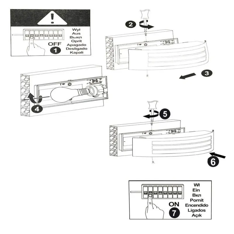 Applique pour LED E27 GOTHENBURG INOX - Extérieure IP44