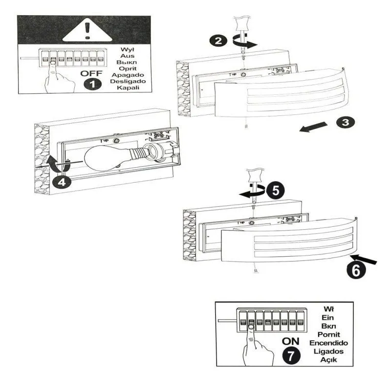 Applique pour LED E27 GOTHENBURG INOX - Extérieure IP44