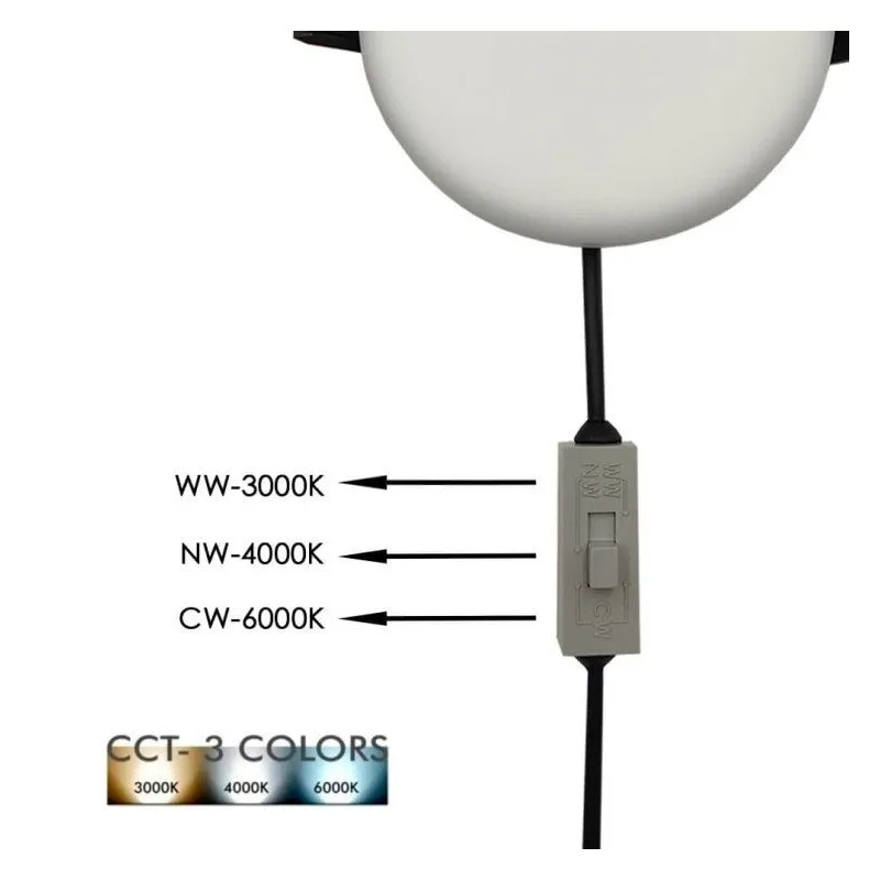 Downlight LED 8W - Frameless QUASAR - OSRAM CHIP DURIS E 2835 - CCT