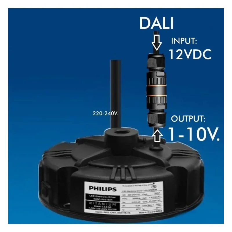 Convertidor de señal 1-10V a DALI para iluminacion LED