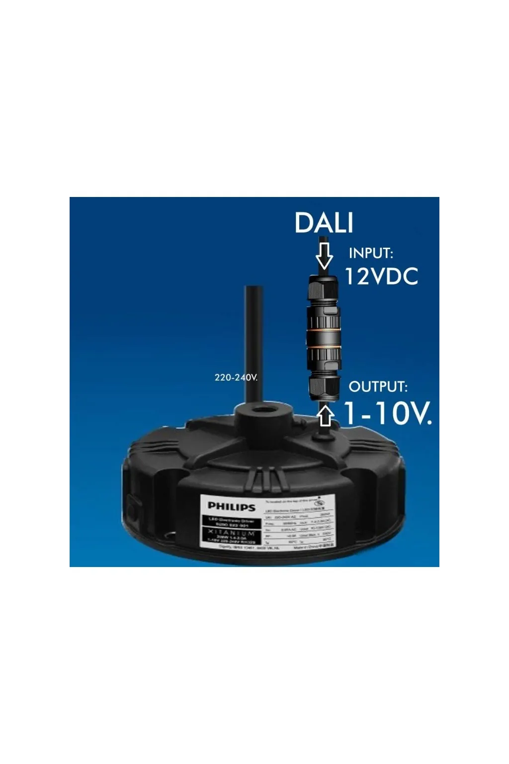 Convertidor de señal 1-10V a DALI para iluminacion LED