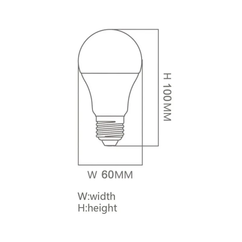 Ampoule LED 15W E27 A60 180° - OSRAM CHIP DURIS E 2835
