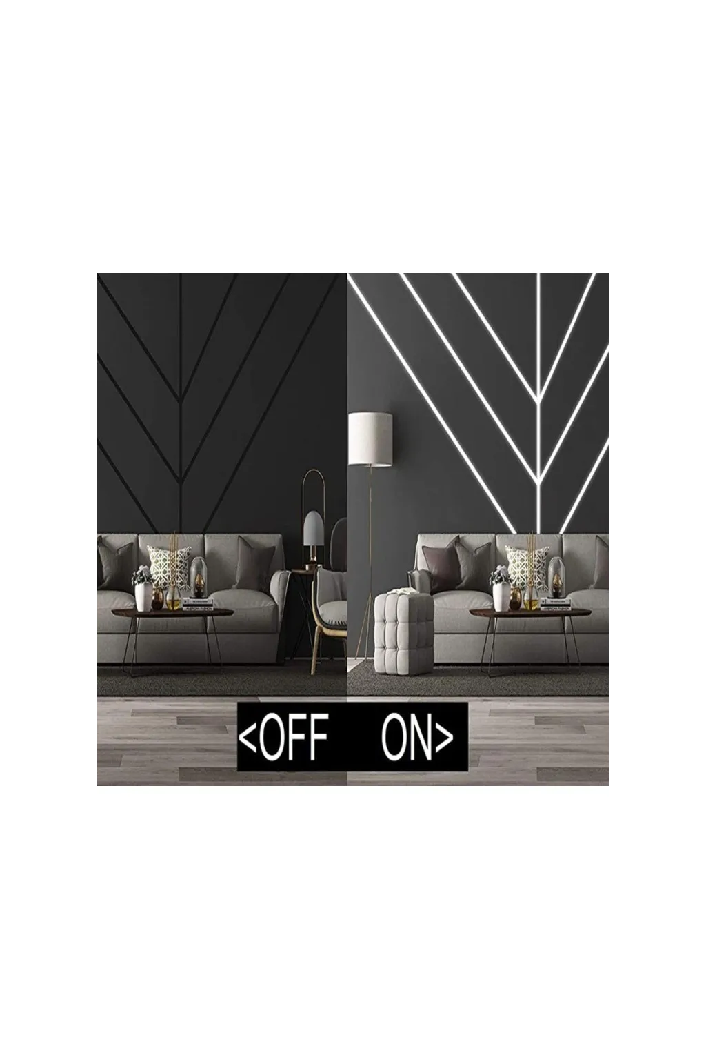 Profilé Blanc et Noir - 2 mètres - à Encastrer - Aluminium - pour LED