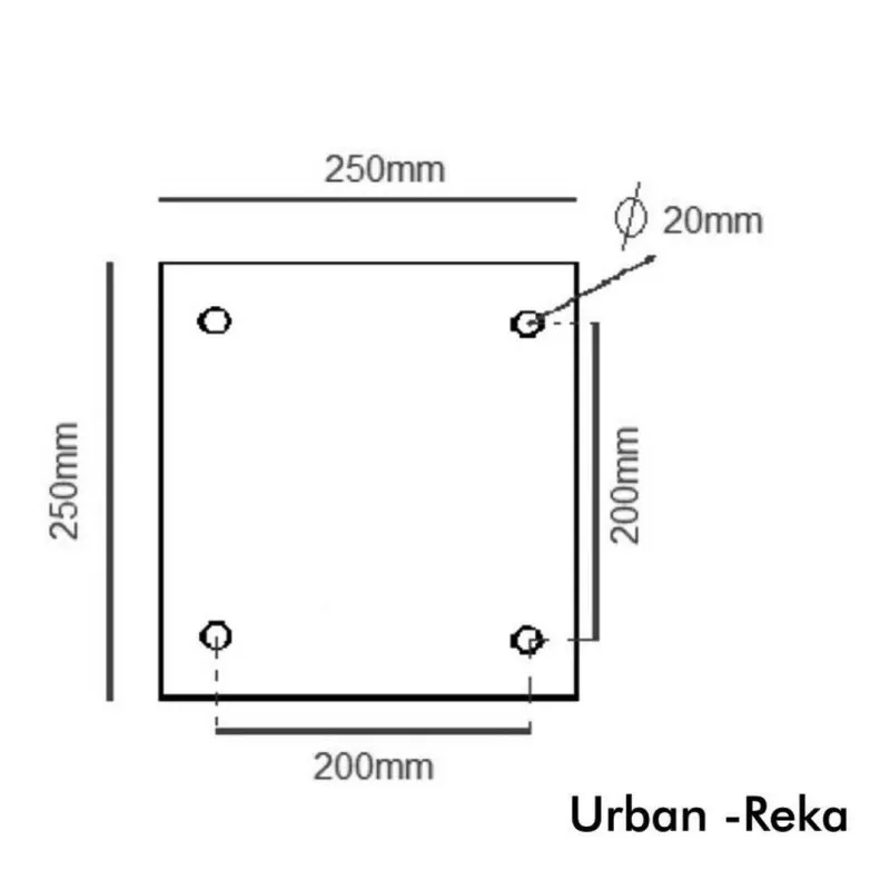 Columna GALVANIZADA STREET URBAN  -  3 metros  - 4 metros