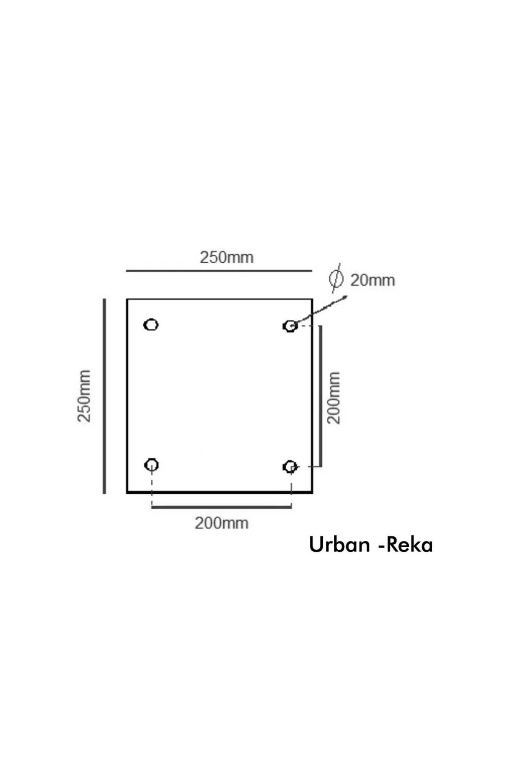 Columna REKA Negro -  3 metros  - 4 metros