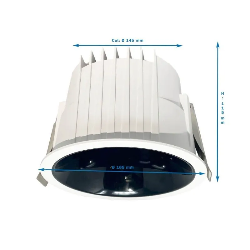 Downlight LED 40W Circular - Philips CertaDrive - CCT - UGR13 - IP65