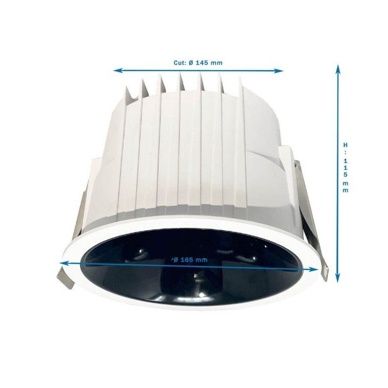 Downlight LED 40W Circular - Philips CertaDrive - CCT - UGR13 - IP65