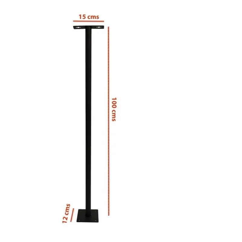 Dimensions of wall bracket for LED floodlight: 100cm long, 12cm base and 15cm top plate