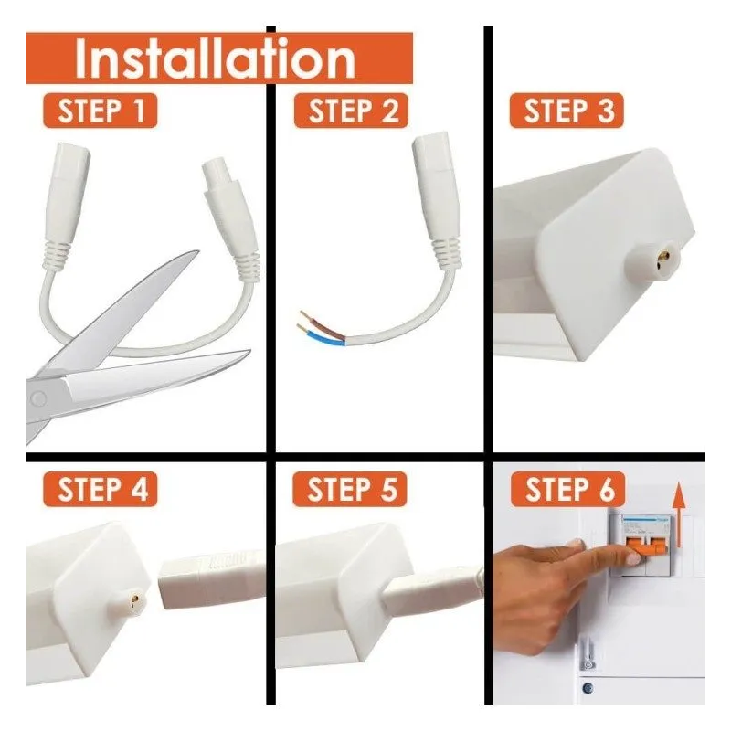Regleta LED Integrado 40W - OSRAM CHIP - Lineal Continuo - 120Cm