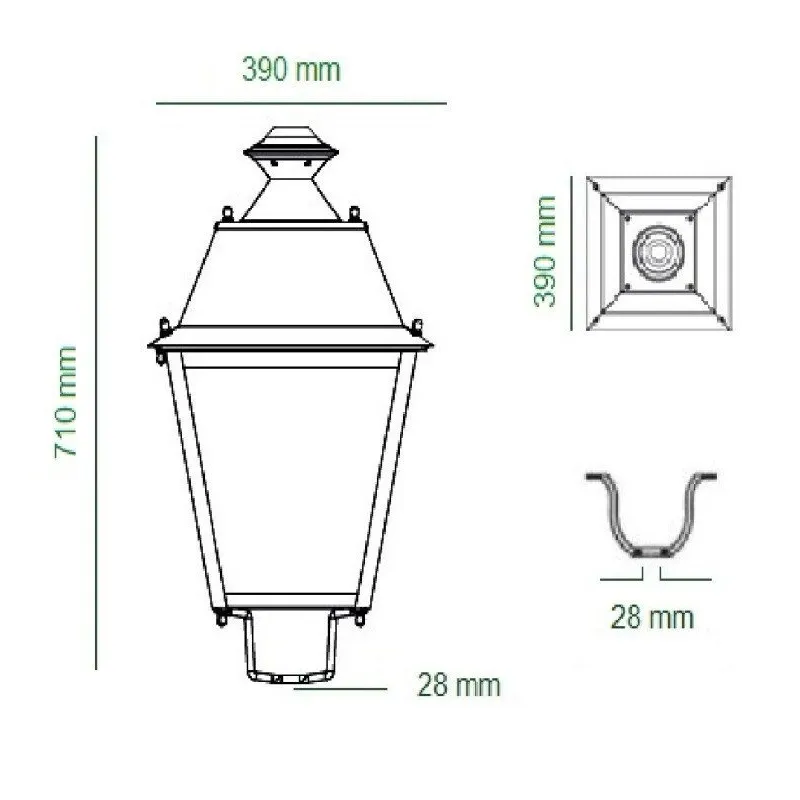 FAROLA VILLA SOLAR LED 200W 4500K/5000K CHIP PHILIPS LUMILEDS