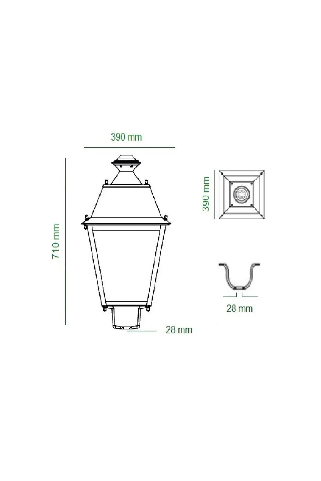 FAROLA VILLA SOLAR LED 200W OSRAM CHIP PROFESIONAL