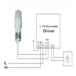 Sensor fotoeléctrico Merrytec 1-10V Regulable Crepuscular