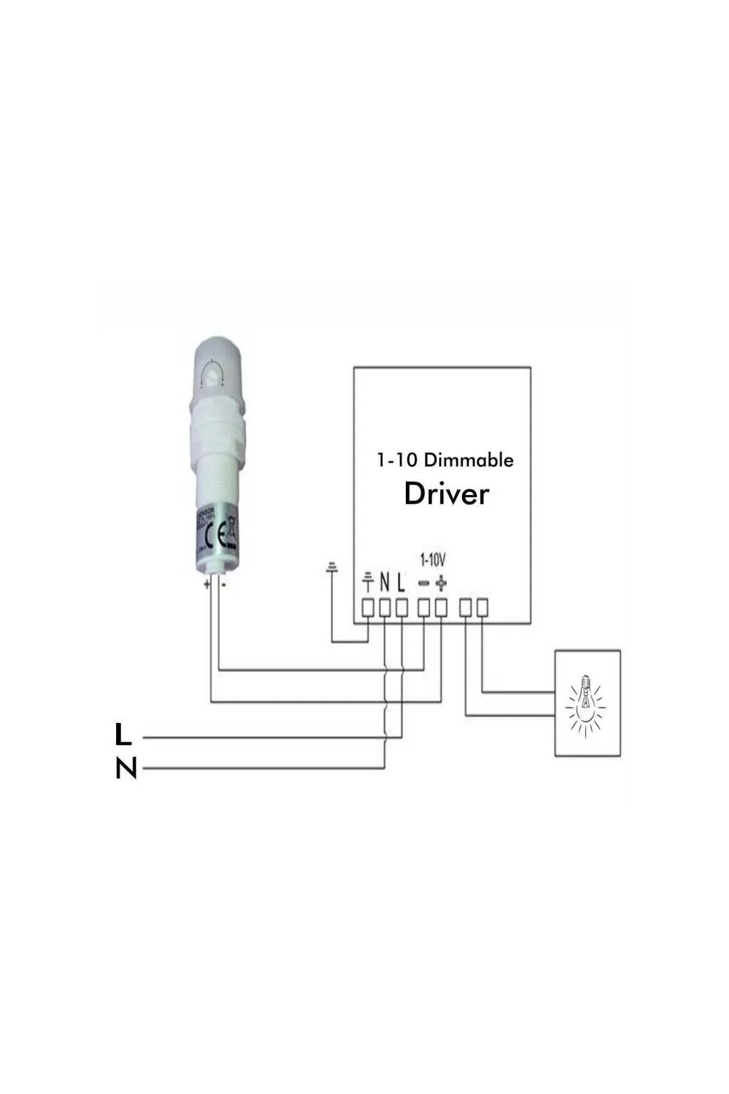 Sensor fotoeléctrico Merrytec 1-10V Regulable Crepuscular