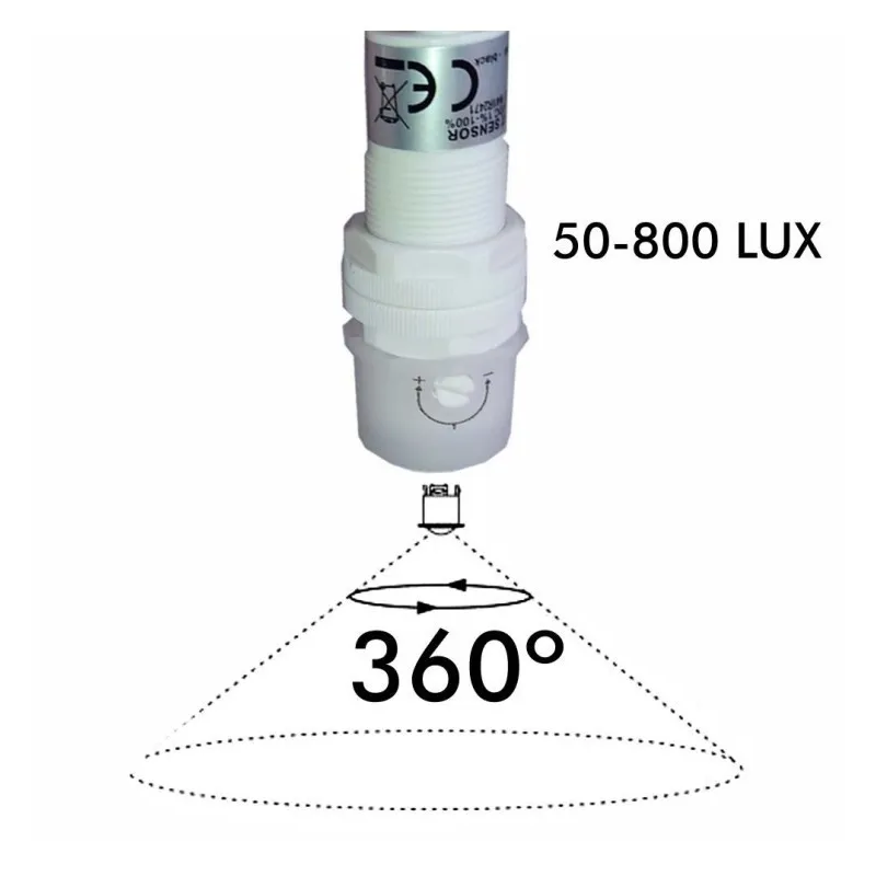 Sensor fotoeléctrico Merrytec 1-10V Regulable Crepuscular