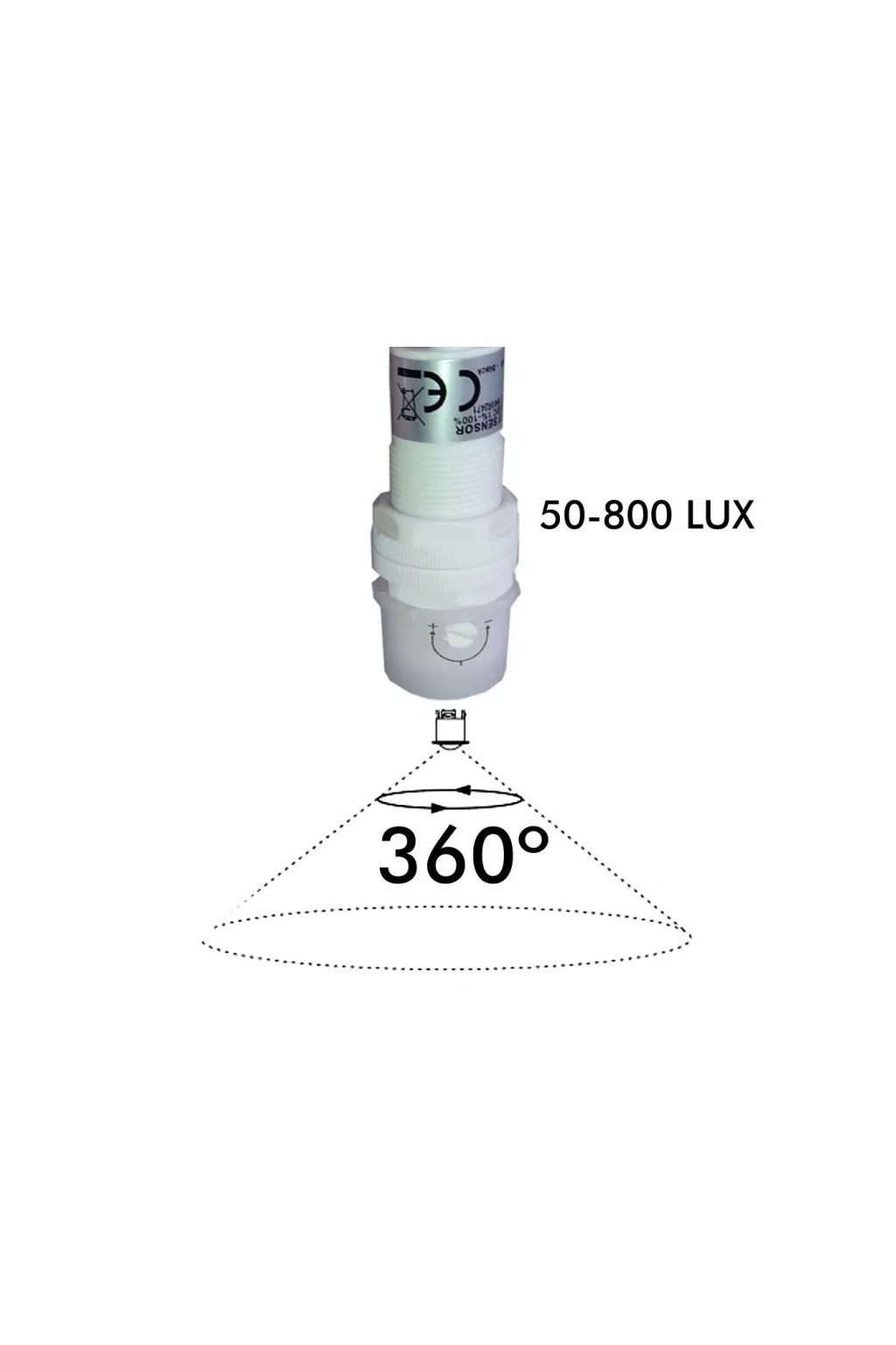 Sensor fotoeléctrico Merrytec 1-10V Regulable Crepuscular