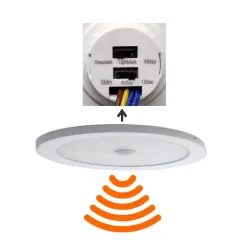 Plafón LED Superficie Circular 24W - 22W- 20W -18W Detector de Movimiento - 2700K+CCT - OSRAM CHIP