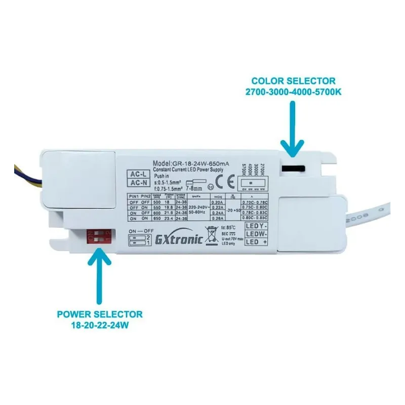Plafón LED Superficie Circular 24W - 22W- 20W -18W Detector de Movimiento - 2700K+CCT - OSRAM CHIP