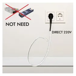 Tira LED 220V | 120xLED/m | 20m | SMD2835 | 1540Lm/M | 14W/M | IP67 | Corte cada 10cm